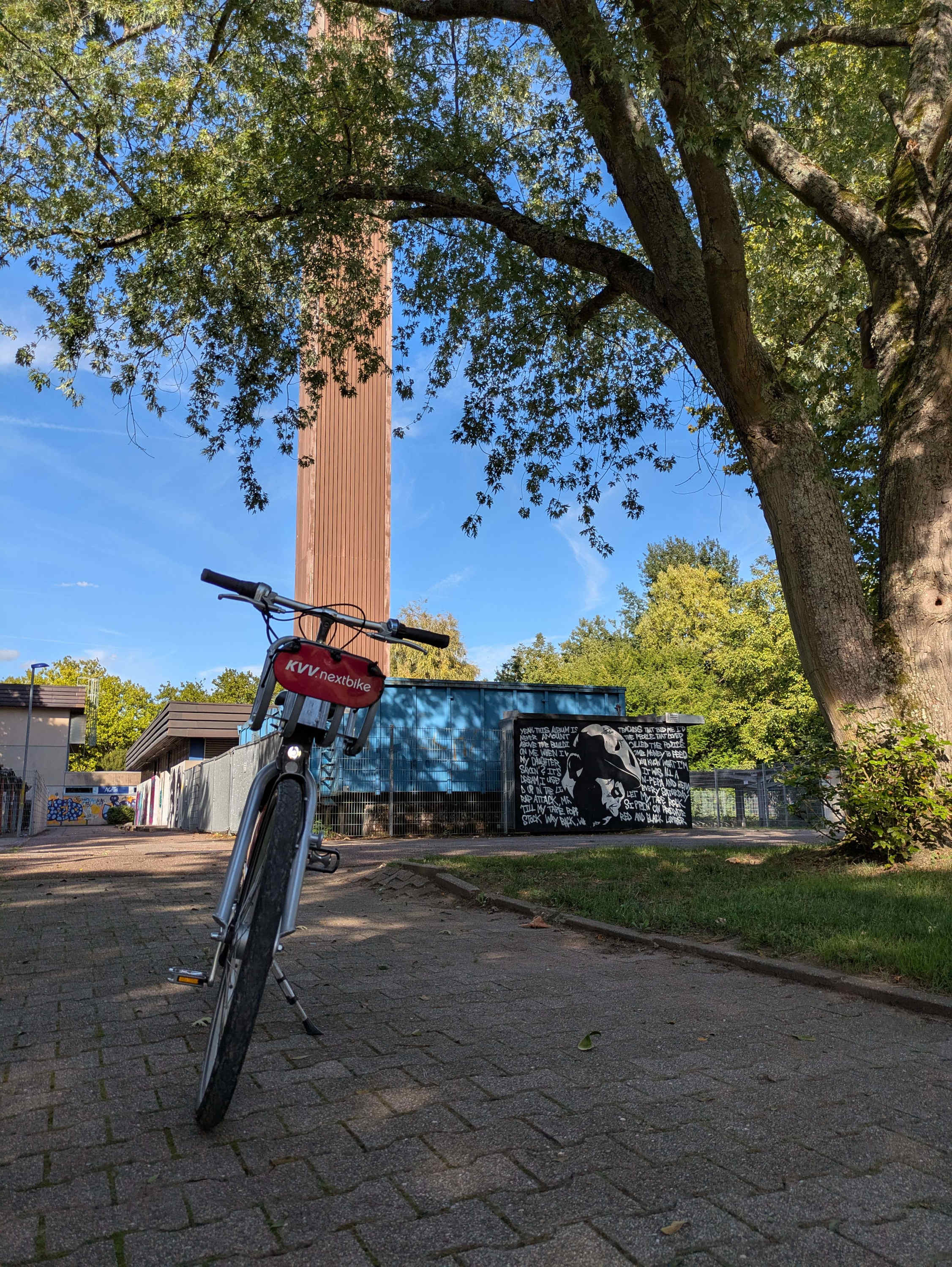 nextbike on schoolyard